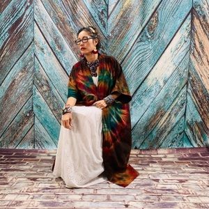 Handmade Boho Cotton Tie Dye Dashi Kimono Duster